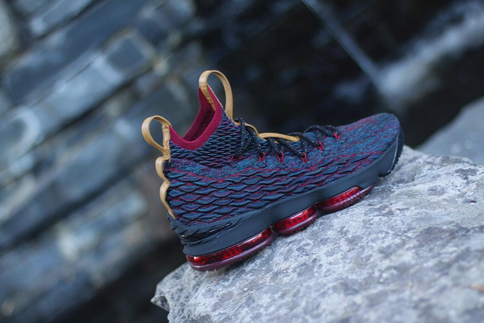 lebron 15 red and gold