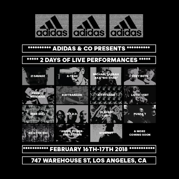 adidas Announces Star-Studded Lineup of Musical Guests for 747 Warehouse  St. - WearTesters