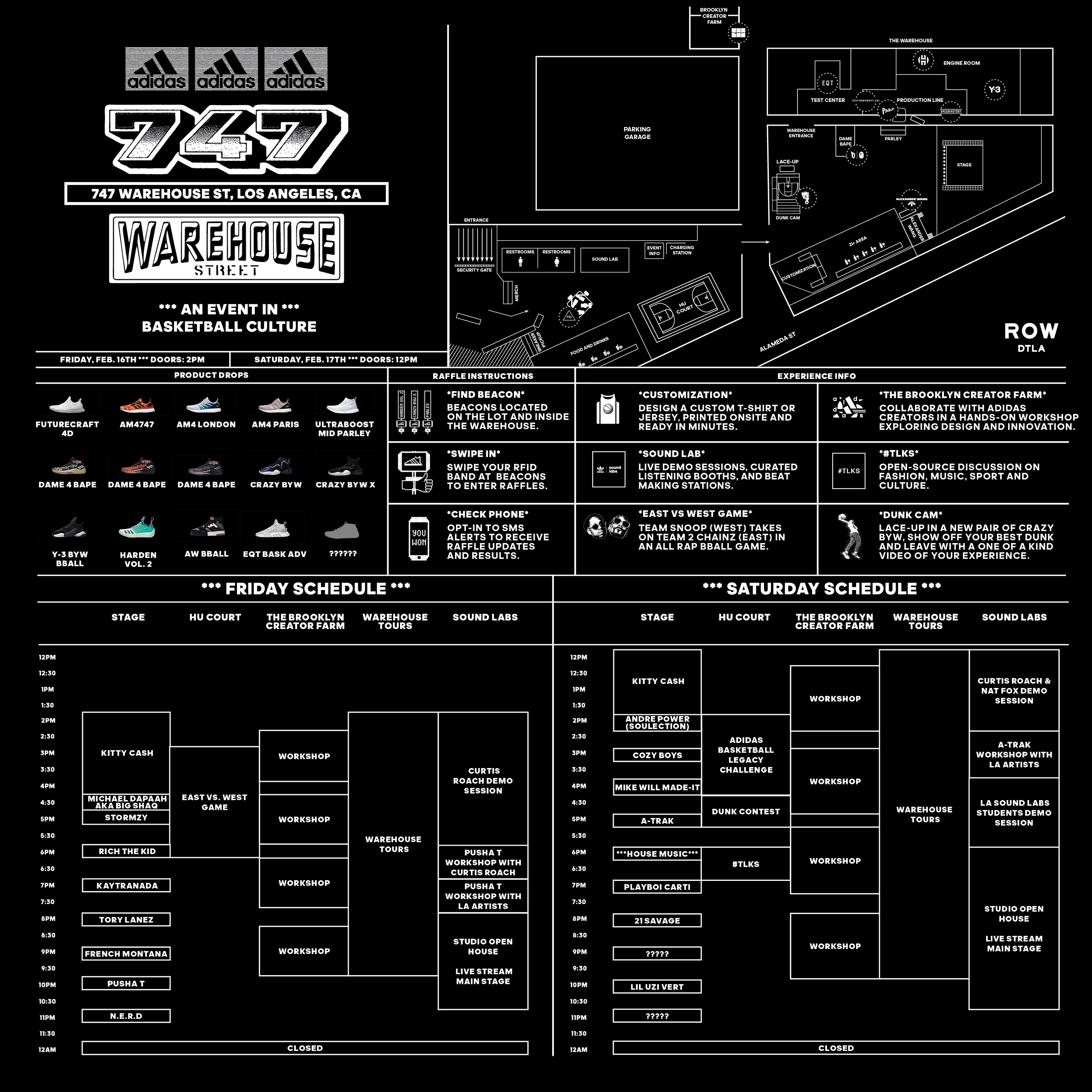 adidas Announces Full Schedule for its 747 Warehouse St. Basketball  Experience at All-Star Weekend - WearTesters