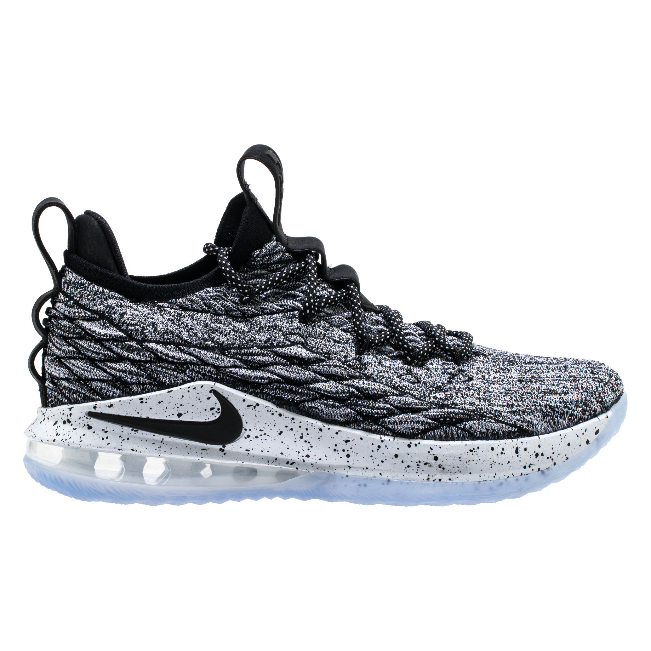 lebron 15 low black and white