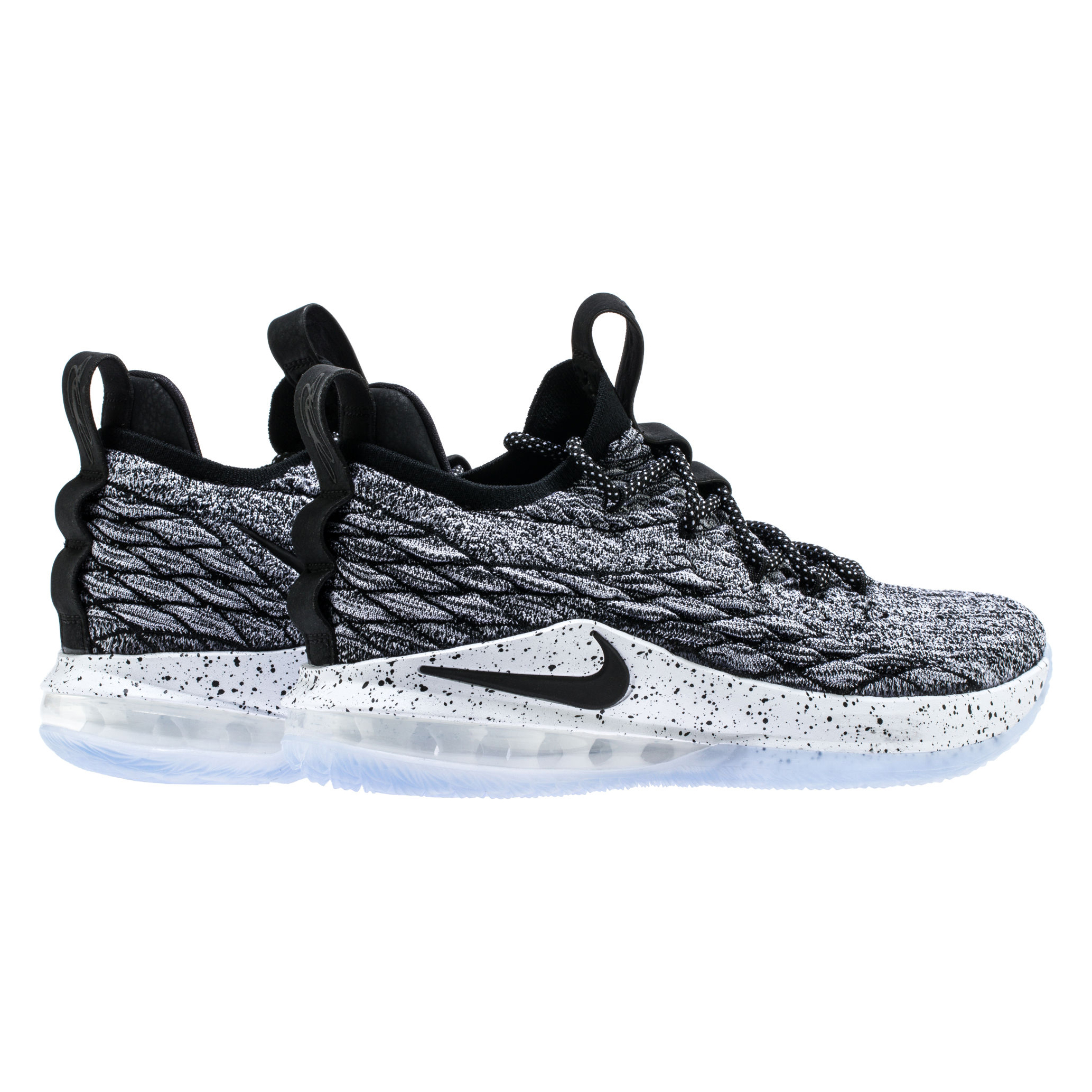 lebron 15 low black and white