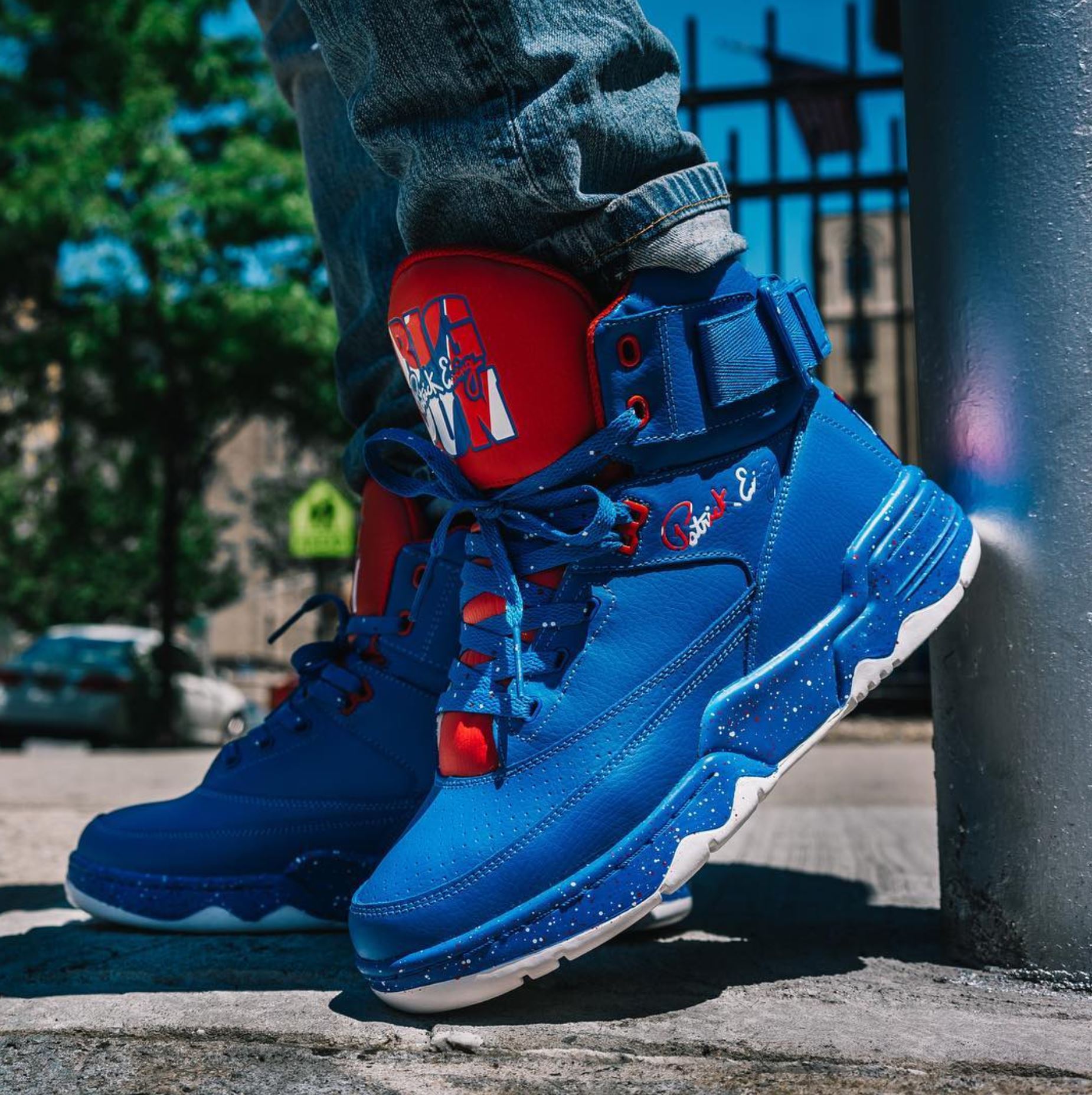 ewing shoes on feet