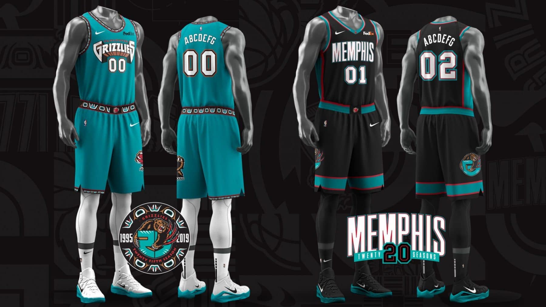 Memphis Grizzlies Bring Back Classic Uniforms For 25th ...