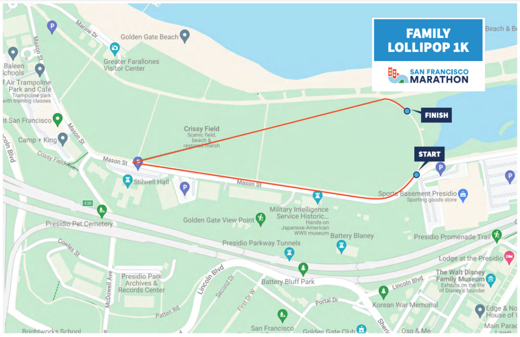 SF Marathon - Family 1k Map