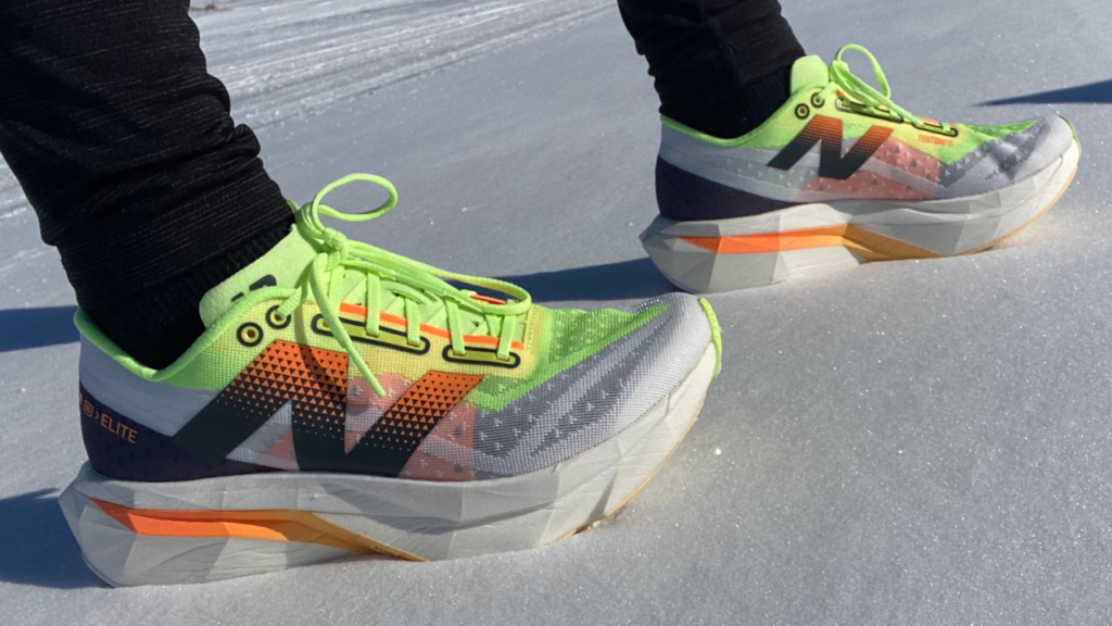New Balance FuelCell SC Elite v4 in the snow